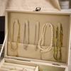 Divided Double-layer Jewelry Box Multi-grids Jewelry Display Container Travel Jewelry Case  Girls