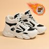 Fleece dad shoes women 2025 winter new Korean version warm high-top sports shoes student cotton shoes ins trendy shoes A09