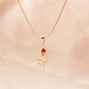 European and American high-end rose tulip necklace temperament women's flower necklace collarbone chain