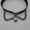 Soft Leather Necklace Women Heart Necklace Leather Fashion Jewelry Punk Chain Necklace Leather Texture Perfect for Party