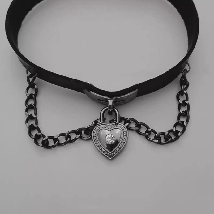 Soft Leather Necklace Women Heart Necklace Leather Fashion Jewelry Punk Chain Necklace Leather Texture Perfect for Party