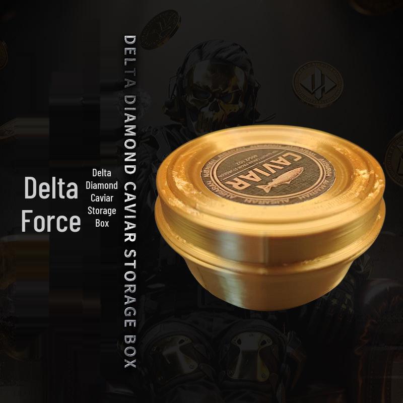 Delta Action Diamond Caviar Sturgeon Model Storage Box Ornament золотой