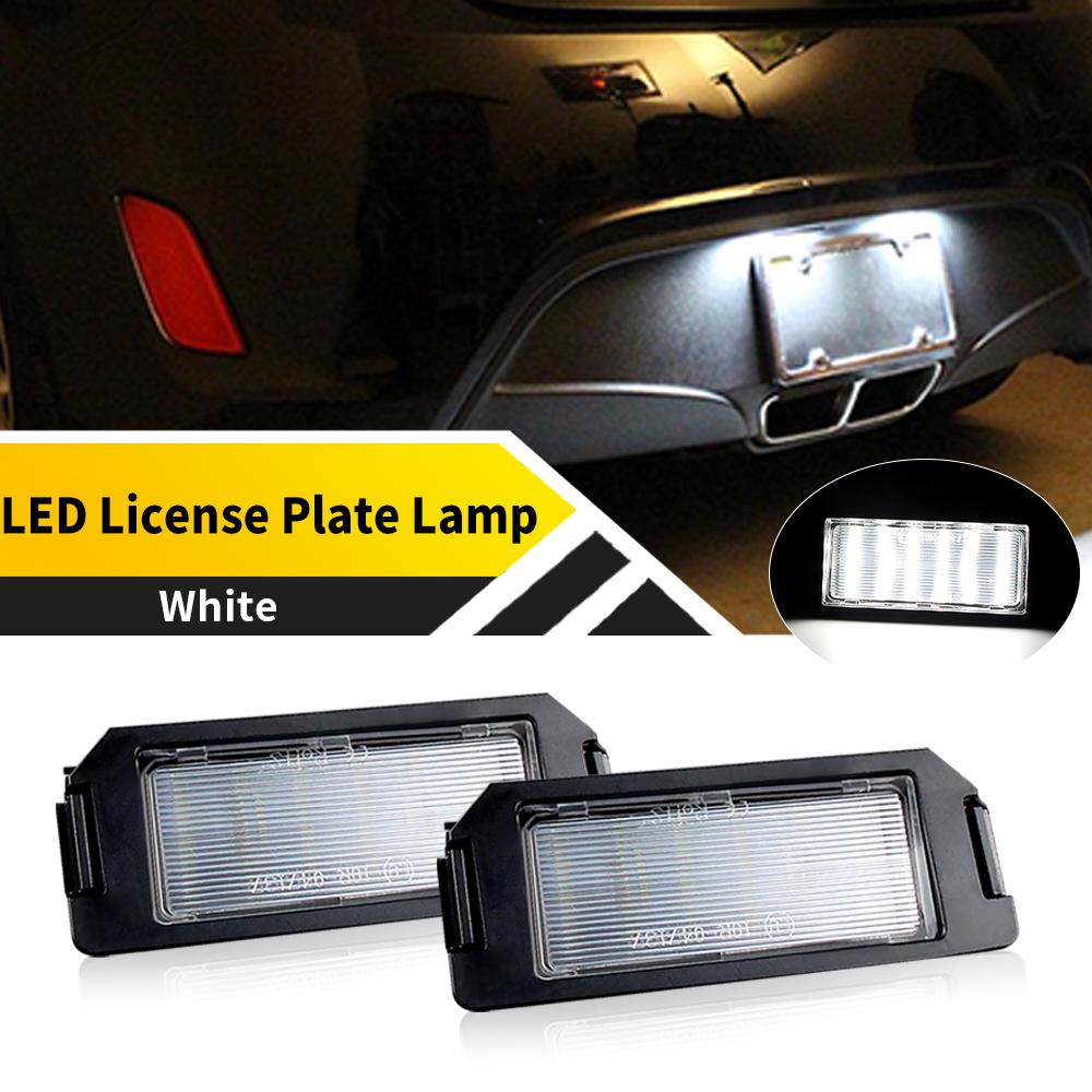 2PCS 12V 6000K Super Brght LED License Plate Light For Hyundai Coupe GK 2002-2009 tiburon coupes III F/L2 2001-2008