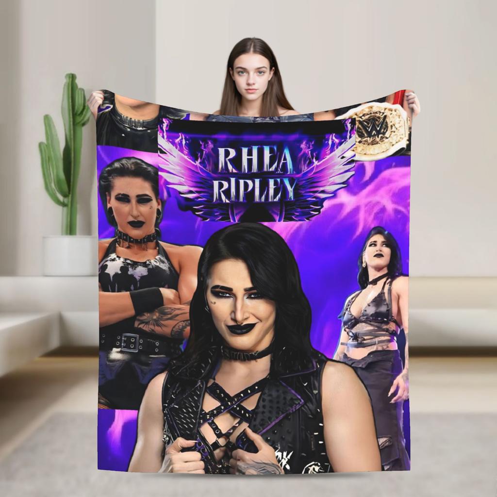 Rhea Ripley  Blanket Quality Warm  Bedding Throws Winter Travel Living Room Funny Bedspread