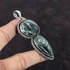 Seraphinite Gemstone Pendant 925 Sterling Silver Pendant Vintage Pendant Handmade Dainty Jewelry Gift For Him Silver Jewelry Antique Pendant
