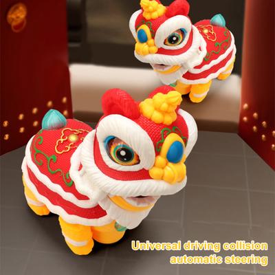 Electric Dancing Lion Toy with LED Light Music Auto Obstacle Avoidance Kids