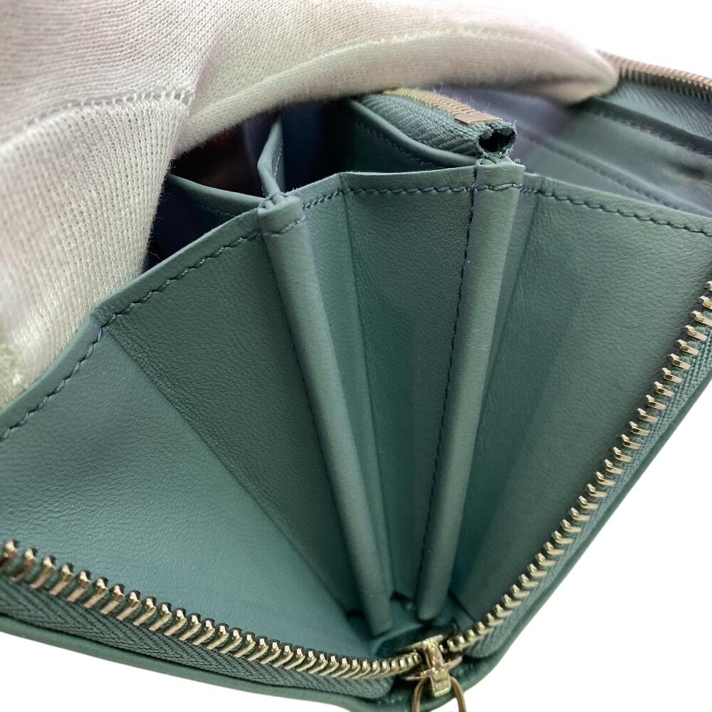 LOUIS VUITTON M81707 Japan limited Monogram emboss leather Zippy wallet Purse Blue Glacier leather Used