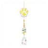 Crystal Cat Paw Wind Chimes, Crystal Suncatchers for Windows Hanging, Prism Rainbow Maker for Indoor Outdoor Home Garden Decor
