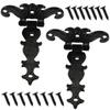 2pcs Heavy Duty Gate Bifold Door Hinges Shed Hinge Heavy Duty Wooden Fence Gate Hinge Retro Outdoor Barn Doors Bifold Door