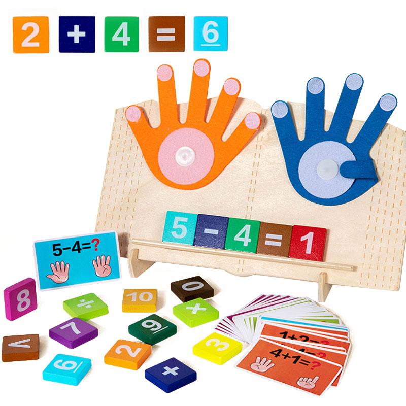 Toys Educational Mathematics Teaching Aids Finger Numbers Counting Stick Palm Math Toy Counting Toddlers Intellige Kids Children