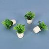 5pcs 4 Styles Simulation Vase Mini Finished Flower  Outdoor Doll House Model Accessories