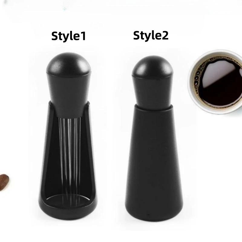 Needle Type Coffee Powder Distributor Espresso Powder Stirrer Stainless Steel Coffee Stirrer with Storage Base Barista Tools