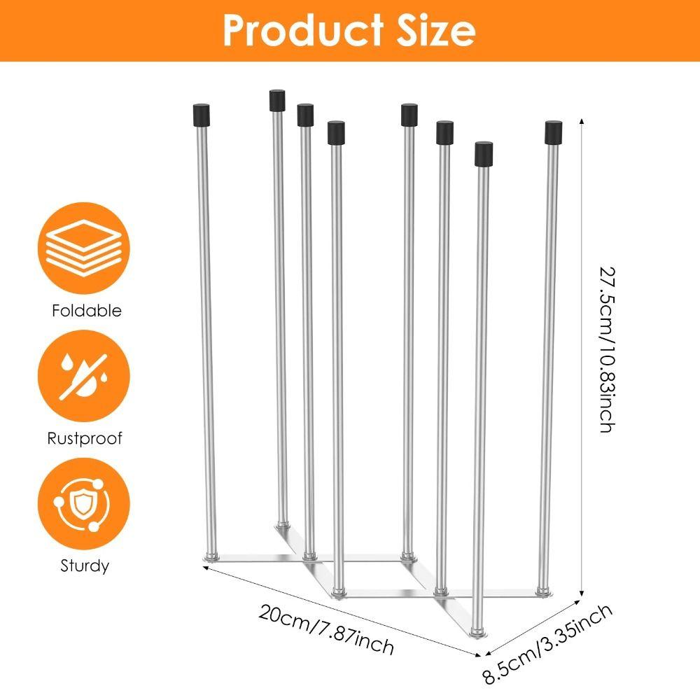 Foldable Baby Bottle Drying Rack Stainless Steel Bottle Dryer Holder Water Bottle