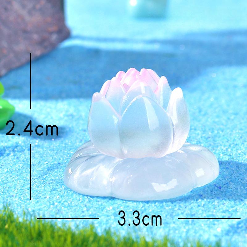 

Светящиеся цветочные бутоны Лотос Экологичный аквариум для рыб Аквариум Ландшафтное украшение Полимерные аксессуары и украшения