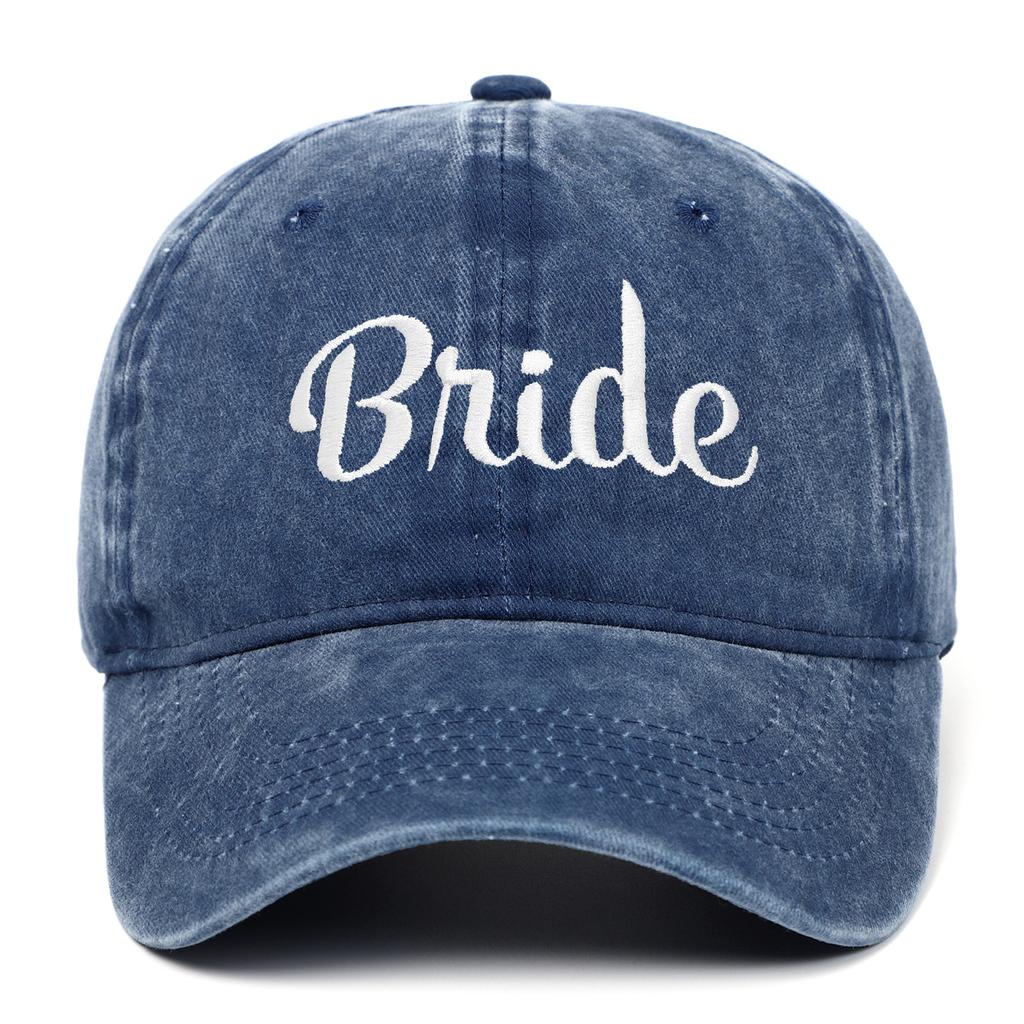 Retro Washed Cotton Bride Groom Baseball Cap Outdoor Sunshade Solid Color Logo Vintage Soft Top Duck Tongue Cap