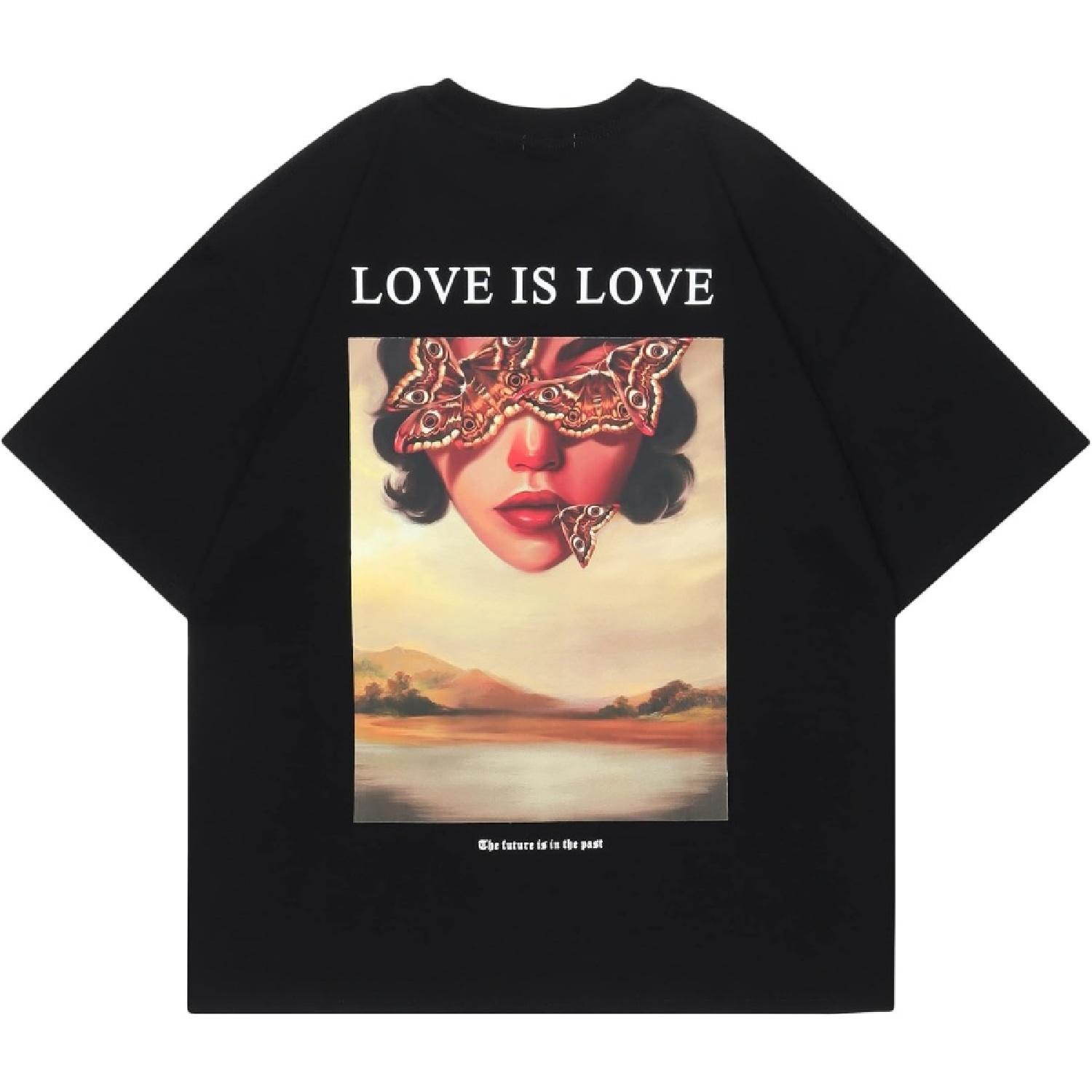 T-Shirt Streetwear Aesthetic Graphic Eyes Relaxed Tee Shirt Men Unisex XXXXXL разноцветный