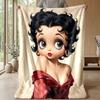 Soft Flannel Blanket Lightweight Cozy Bedroom Living Room CoverBetty Boop
