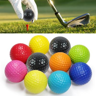 Rubber Golf Practice Ball, Double-Layer Putting Swing Training Golf Ball, Professional Golf Ball for Driving Range Indoor Outdoor