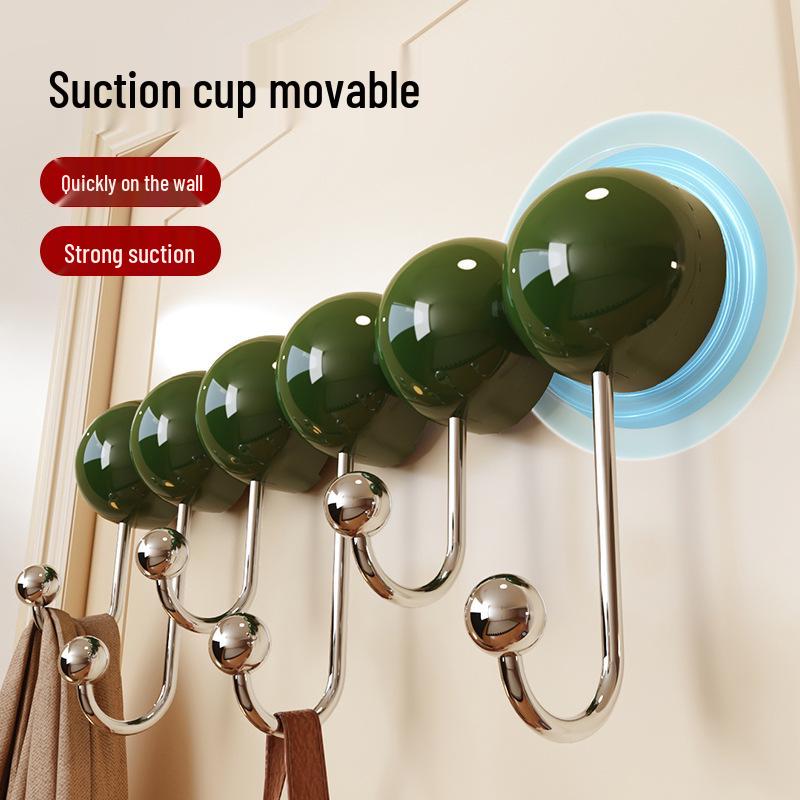No-Drill Suction Cup Hook: Strong Load-Bearing Adhesive for Bathroom, Bedroom, Kitchen, Door, and Hat Storage.