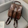 Women's Backpack Vintage Large Capacity Travel Bag Solid Color Single Shoulder Bag Versatile Casual Handbag