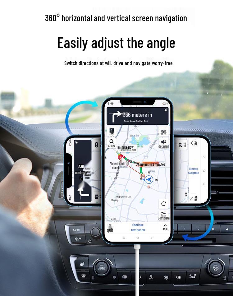 Magsafe Magnetic 15W Wireless Car Charger Mount for Apple iPhone 16