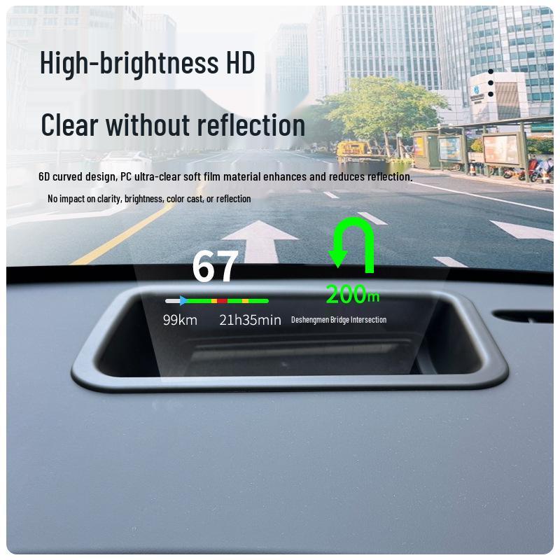 25-inch i8/i6 Curved 6D HUD Protective Cover for Car Interior Accessories Modification