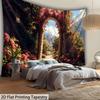 Romantic Garden Archway Digital Printing Polyester Wall Tapestry Suitable For Use In Living Rooms Bedrooms Offices Bars Party