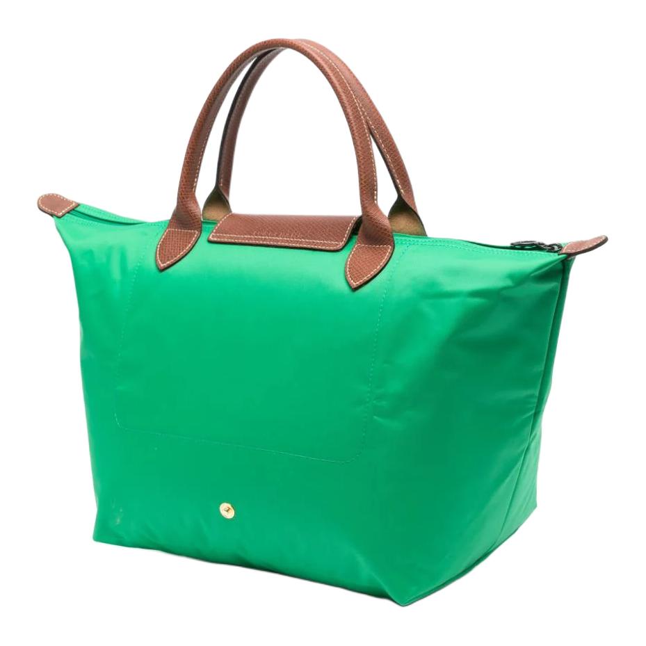 Longchamp Le Pliage 30 Short Handle Foldable Zipper Nylon Canvas Dumpling Tote Bag Medium Women Tote Bags Green 1623089P88