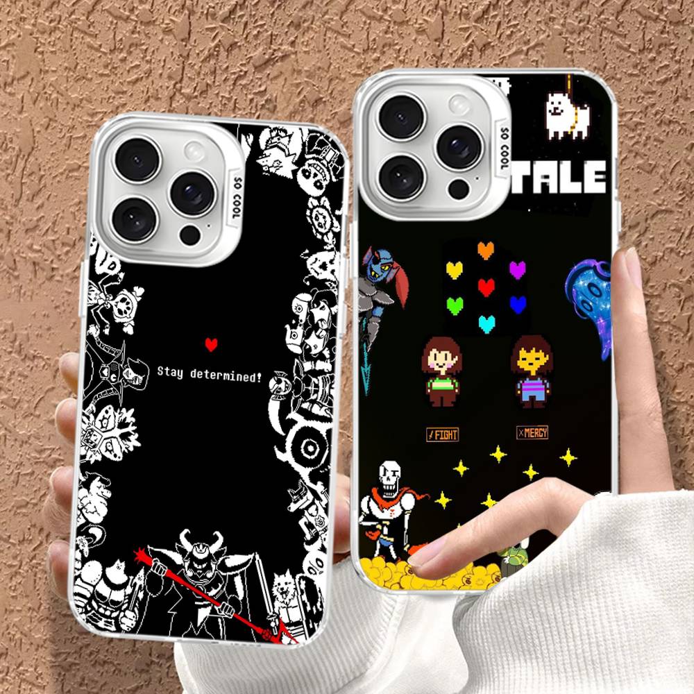 U-Undertale Phone Case For IPhone 17 16 15 14 13 12 11 Pro Max Plus Color Silver Cover