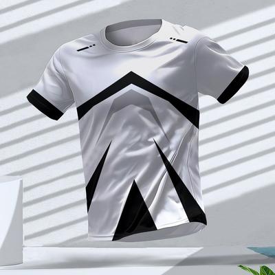 Letní Rychleschnoucí Prodyšné Pánské Tričko Venkovní Běh Fitness Sportovní Krátký Rukáv Trička Ležérní Kulatý Výstřih Oversized Tričko Denní Vrchní Díl