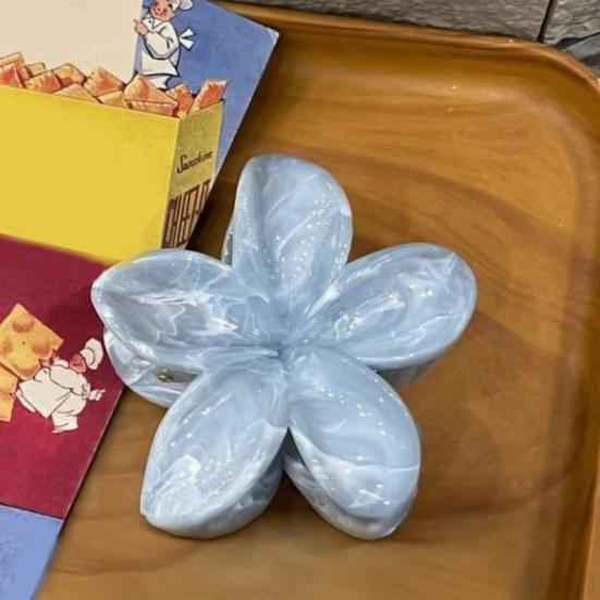 Women Hair Clip Flower Bow Shape Strong Grip Back Head Hair Claw French Retro Style Hair Accessories