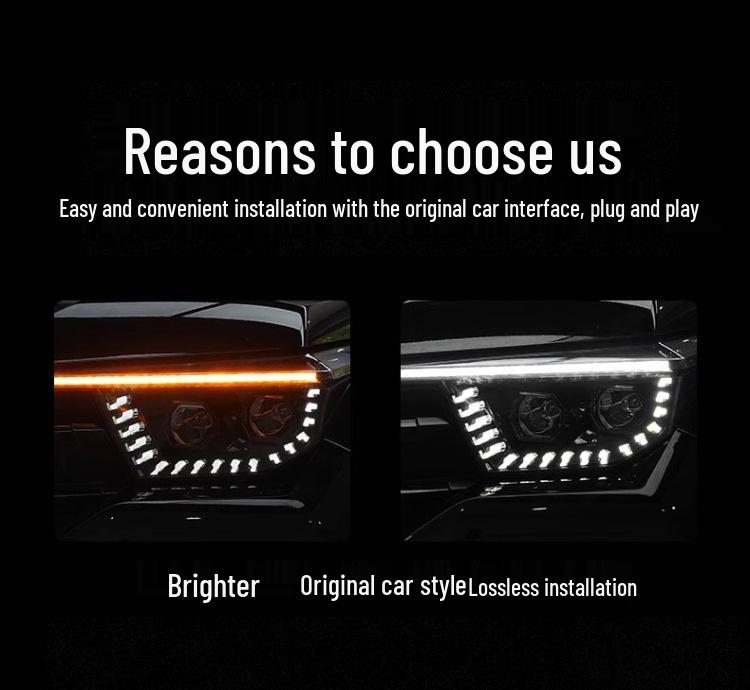 Tank 400 Hi4-T Starship Double Straight Headlight Assembly - Non-Destructive Replacement Car Lights.