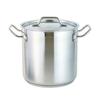 Thunder Group Stainless Steel Stockpot, Induction Compatible, 30cm, 20.8L, with Lid, Commercial Use, Double-Handled Pot, SLSPS4220