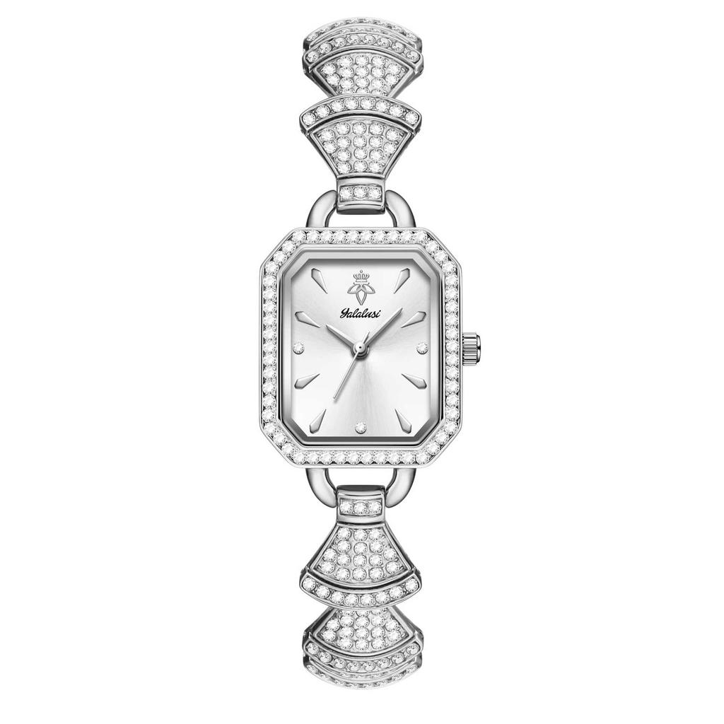 Diamond-Encrusted Square Plate Women'S Watch Light Luxury Bead Gold Women'S Watch Waterproof Temperament Women'S Premium Watch