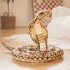 Large Simulated Cobra Doll Plush Toy Zoo Big Snake Coiled Snake Doll Tricky Fake Snake Doll