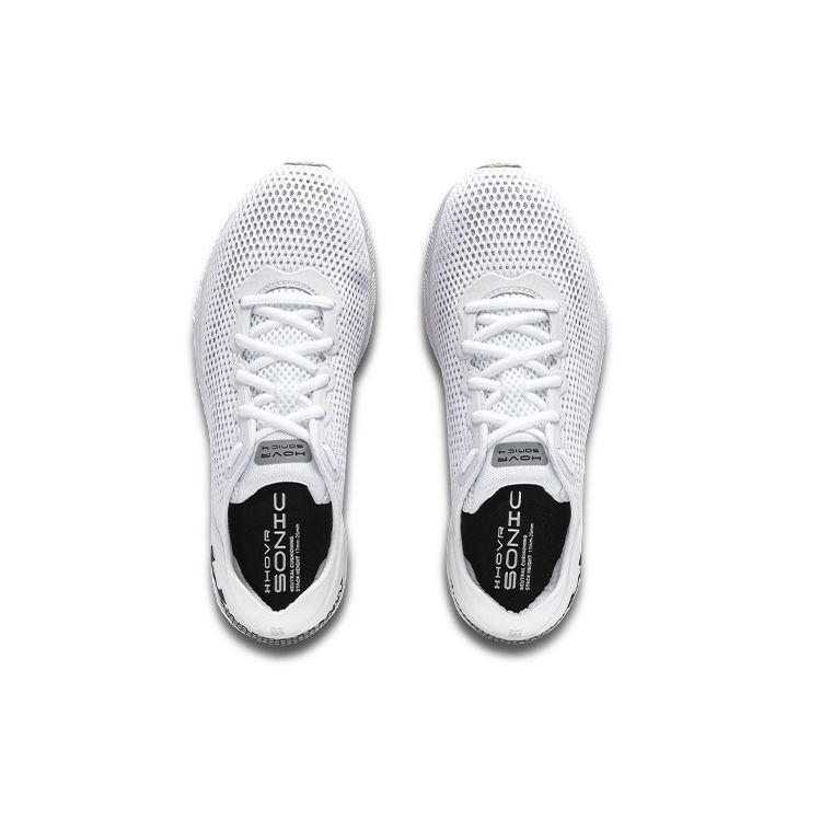 Under Armour HOVR Sonic 4 Pohodlné každodenní látkové nízké běžecké boty Pánské tenisky Bílé 3025206-100