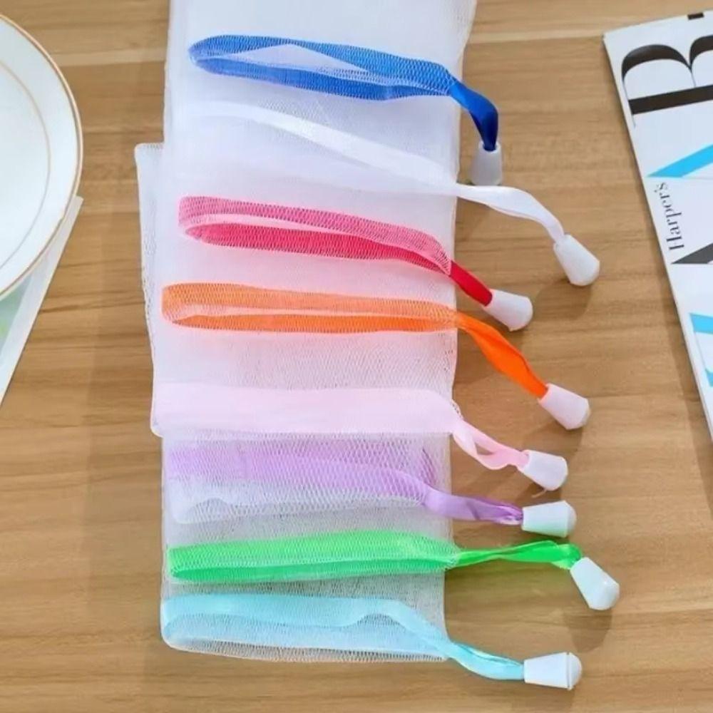 50Pcs with Drawstring Soap Foaming Nets Hangable Soap Bubble Bags  Exfoliating