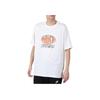 Oversized Letter Print Crew Neck Short Sleeve T-Shirt Men Tops White IB7556-100