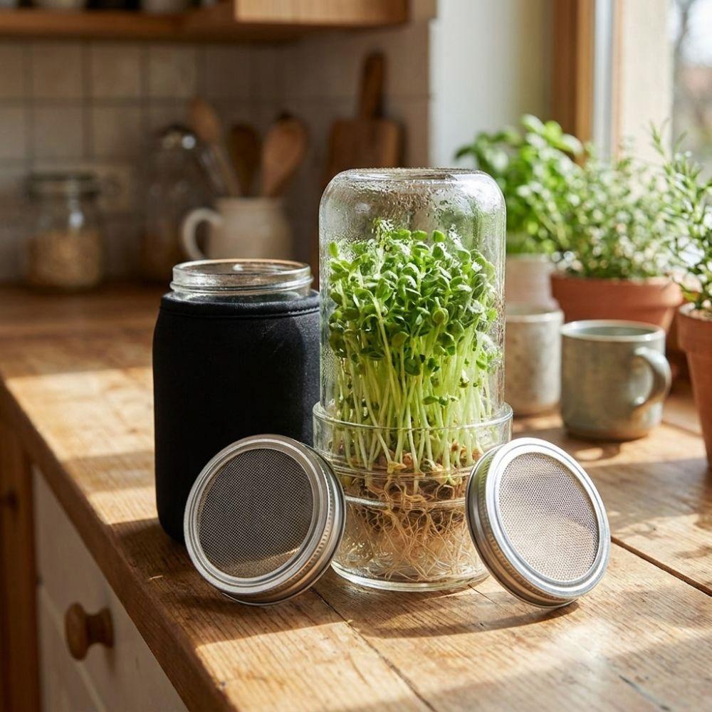 Blackout Sleeves Glass Sprout Growing Set Drain Cover Sprout Growing Container  Home Gardeners