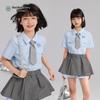 Girls' Academy Style Summer Set with Tie and Safety Shorts