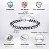 Black Silver Color Stainless Steel Box Chain Bracelets, Simple Punk Adjustable Chain Wristband,New Male Jewelry