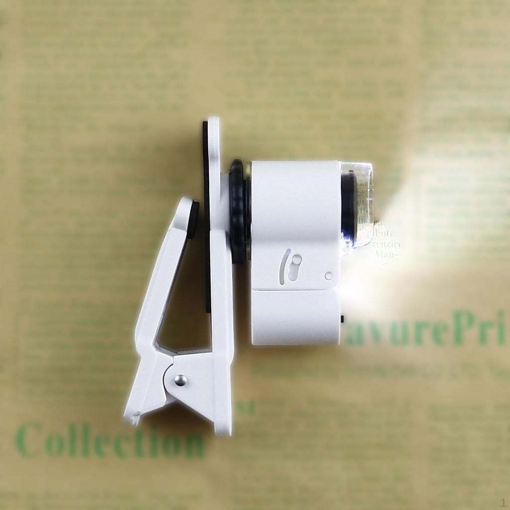 45x Mini Mobile Phone Microscope Cell Magnifying,Jewelry Appraisal,LED Lighted Pocket