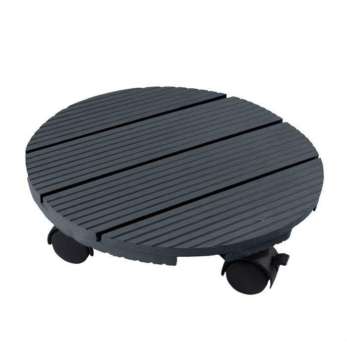 Support de pot roulant - NATURE - Composite - Diametre 30 cm - Anthracite