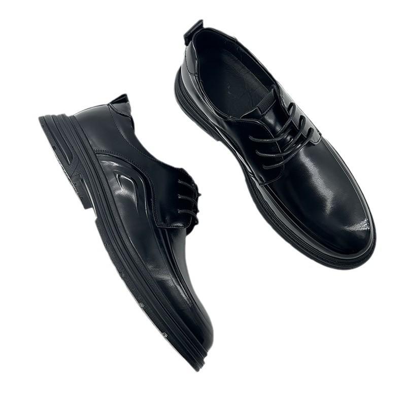 2024 autumn new business dress leather shoes men's British style casual trend leather men's single shoes shallow mouth leather shoes