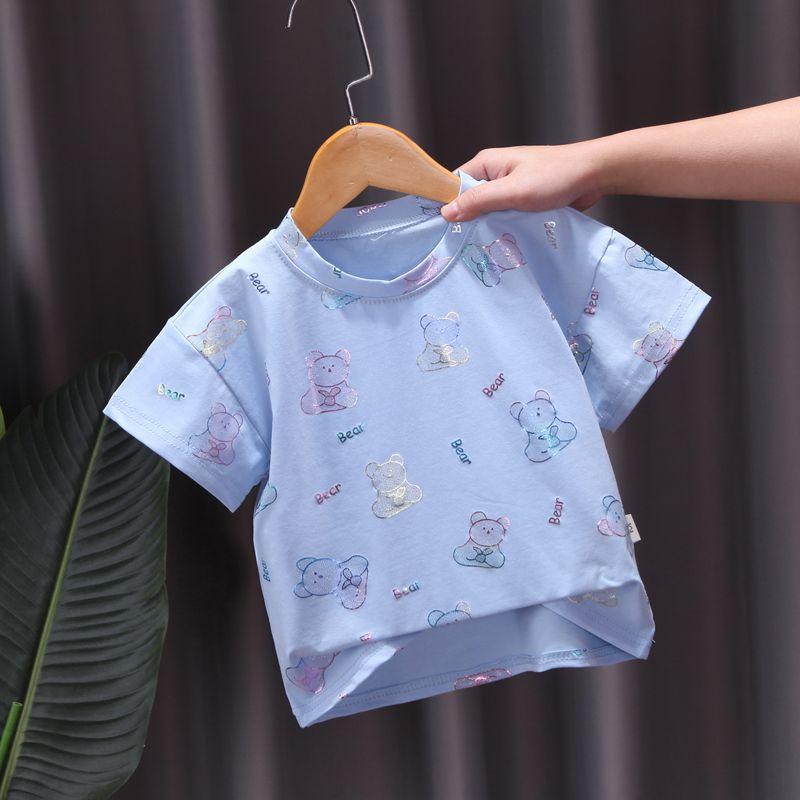 Boys' Short Sleeved Summer Clothes Baby's T-shirt Thin Design Boys' and Girls' Baby Tops for Summer