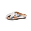 Girls' French-style pearl slippers, new summer collection, children's one-strap sandals, soft-soled, non-slip sandals for little girls