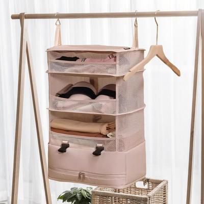Sac Étagères de Voyage Suspendues Rangement Vêtements Pliable Compression Décontracté Cube d'Emballage Bagage