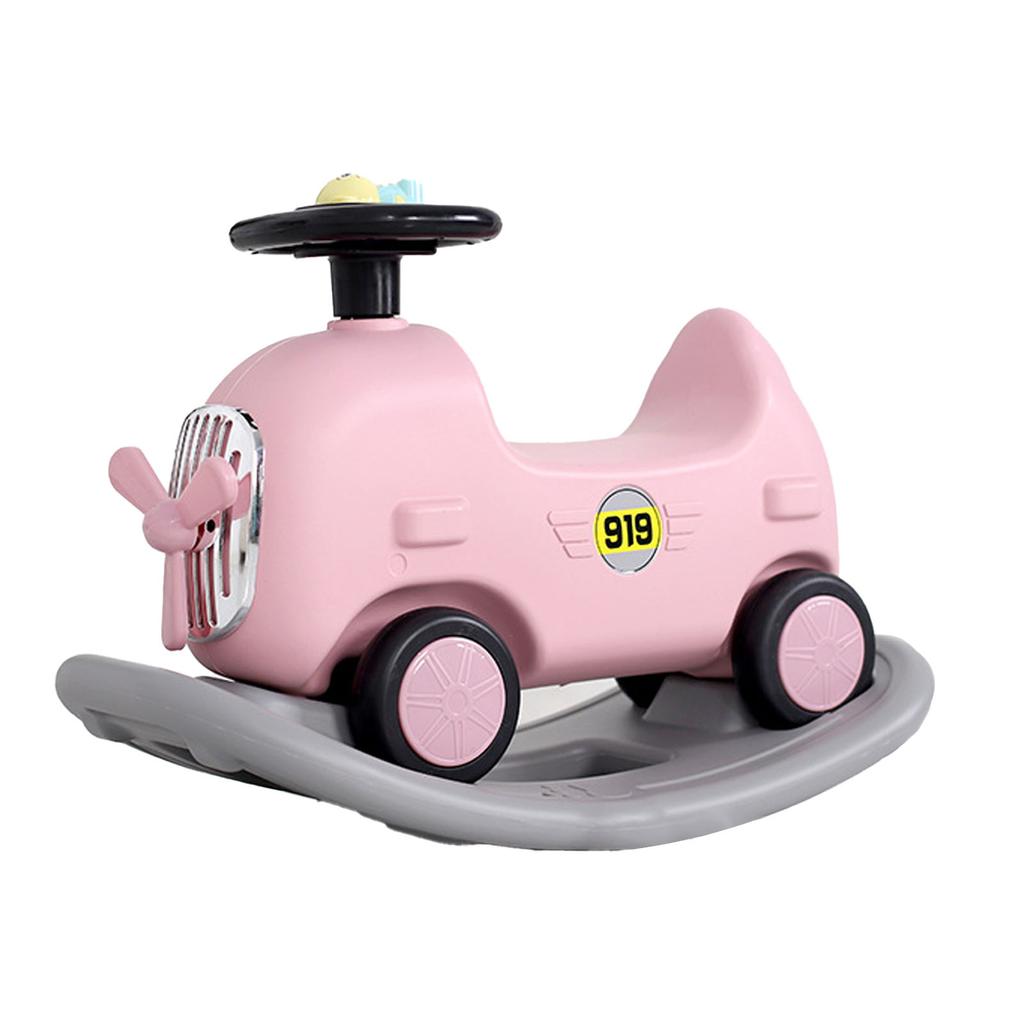 Baby Rocking Horse Toy 2 In 1 Safe Stable Ergonomic Kid Ride On Toy with Pedal for Children Baby