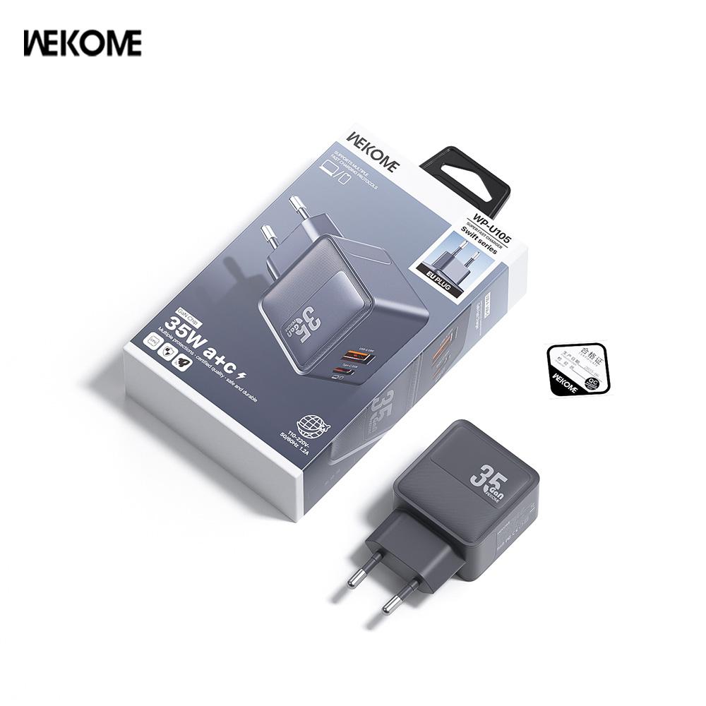 WEKOME 35Wa+C Flash Charger WP-U105 (European Standard) supports multiple fast charging protocols.