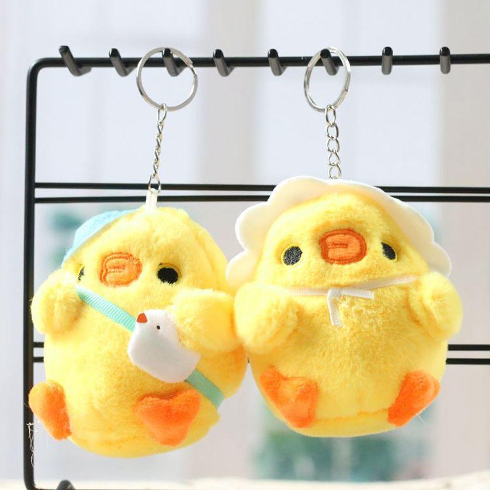 Animal Key Chain Hanging Car Key Ring Christmas Gifts Chicken Keyring Keychain Little Yellow Chicken Pendant